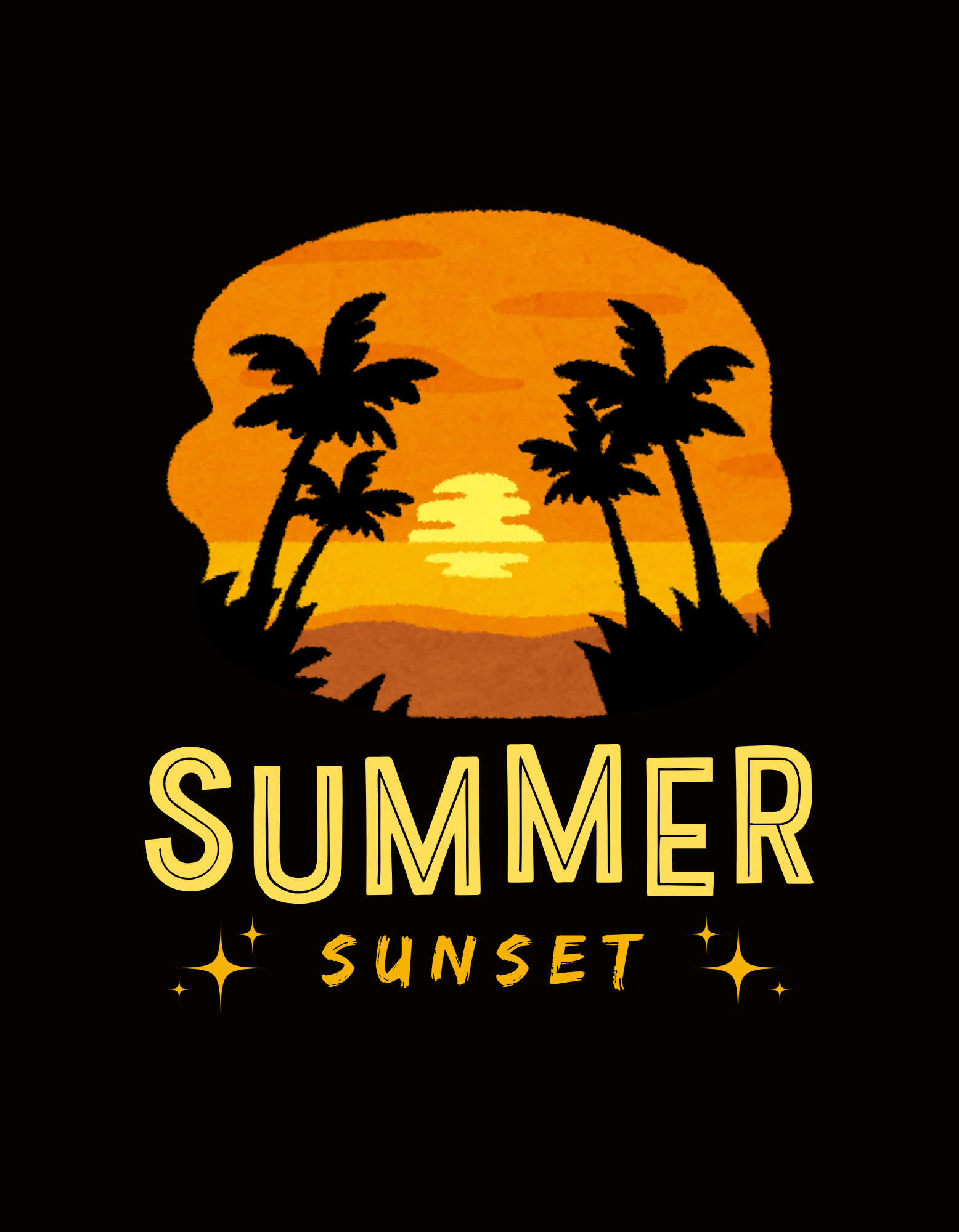 black yellow summer sunset t shirt 20241109 154846 0000 335