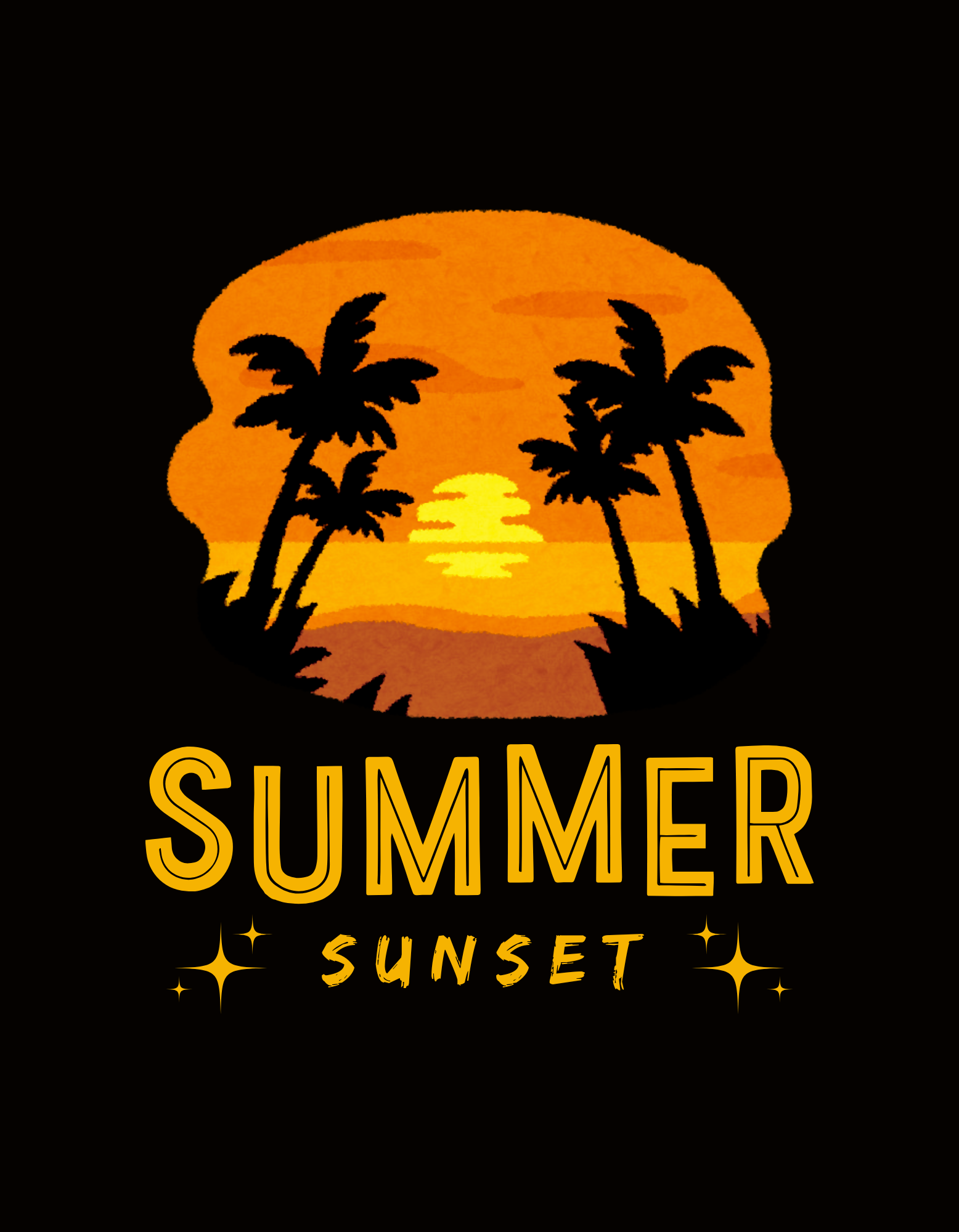 black yellow summer sunset t shirt 20241113 150312 0000 934