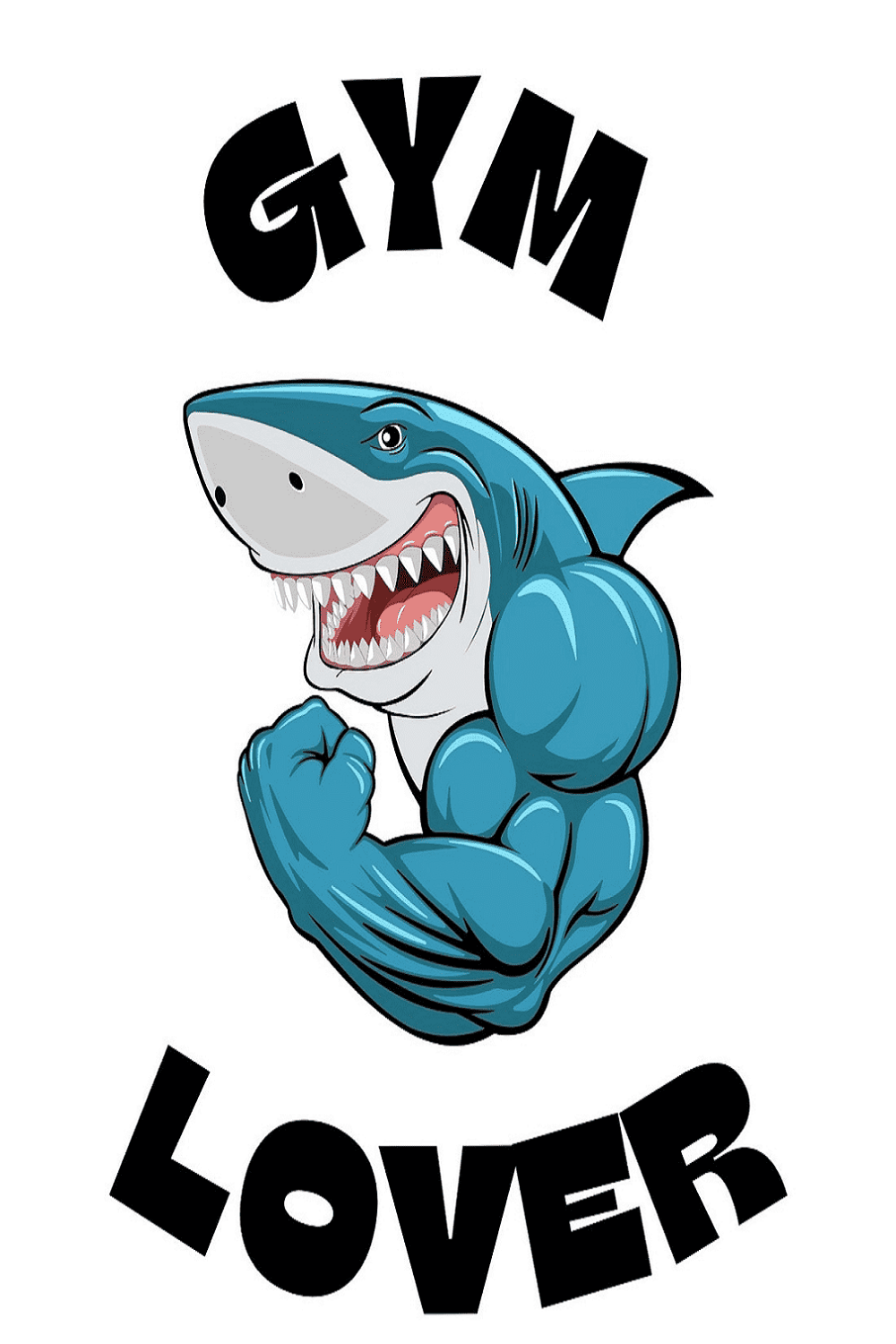 blue illustrated shark gym lover t shirt optimized 650 652