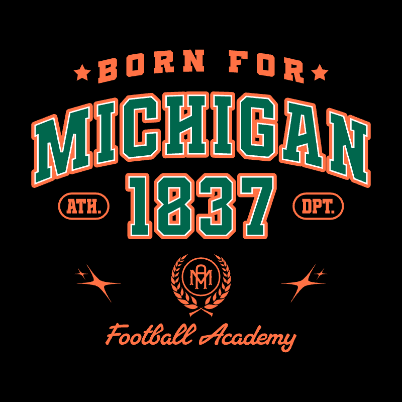 born to michican academy football 453