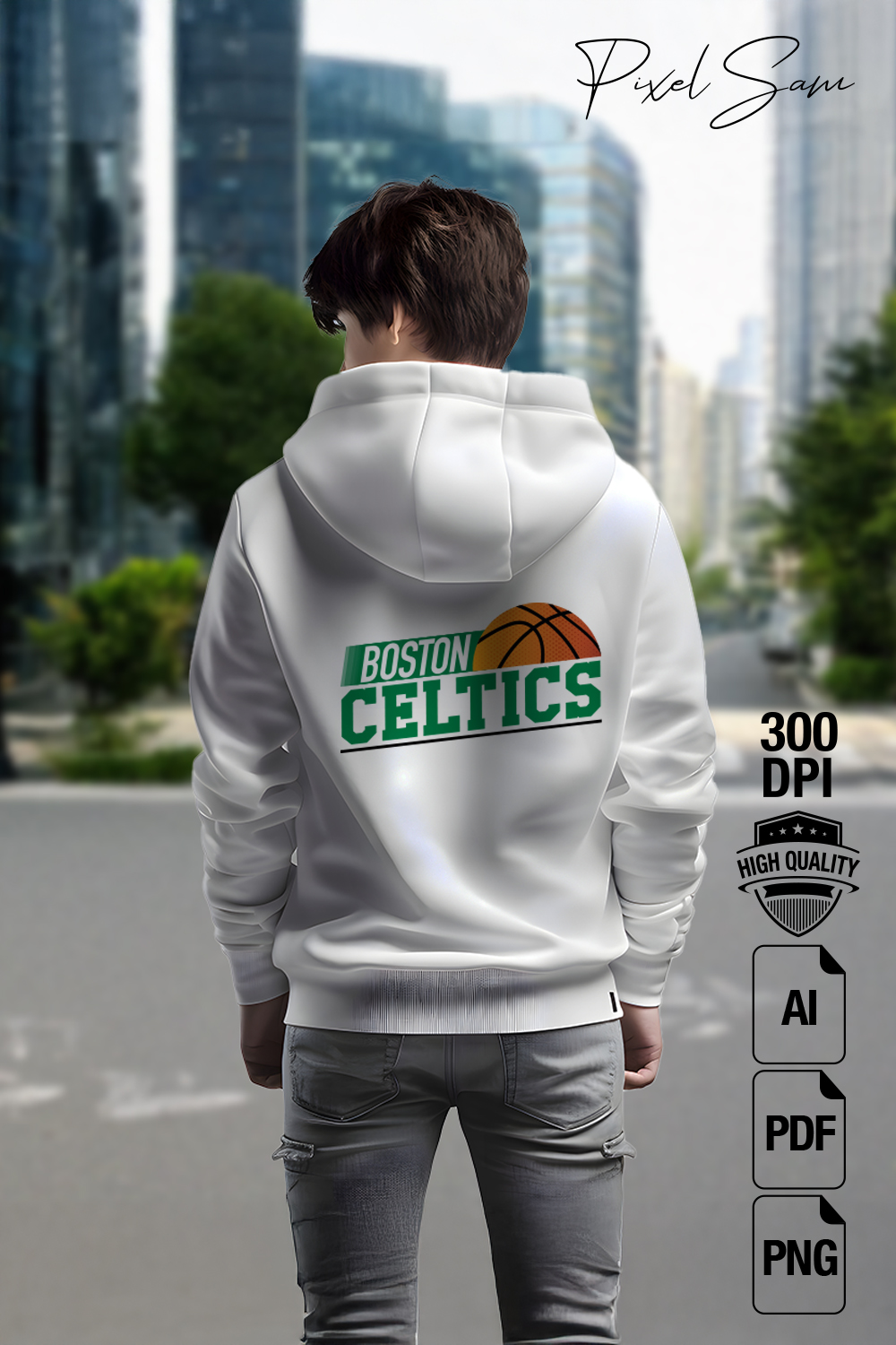 BOSTON CELTICS SPORT T-SHIRT DESIGN pinterest preview image.