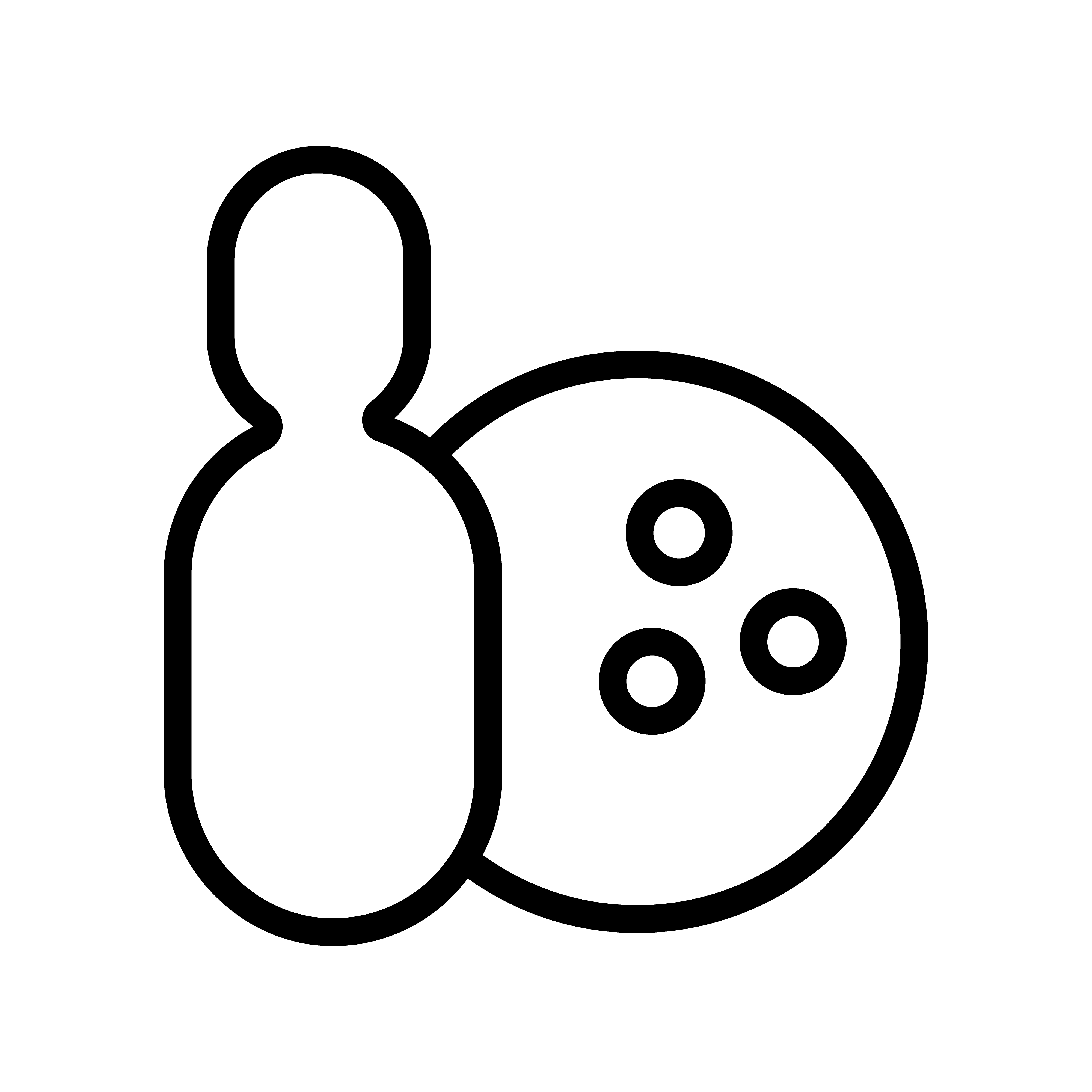 Nice Bowling Pin Ball Icon design preview image.