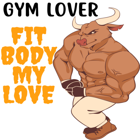 gym lover fit body my love amazing design best for t-shirt and more etc cover image.