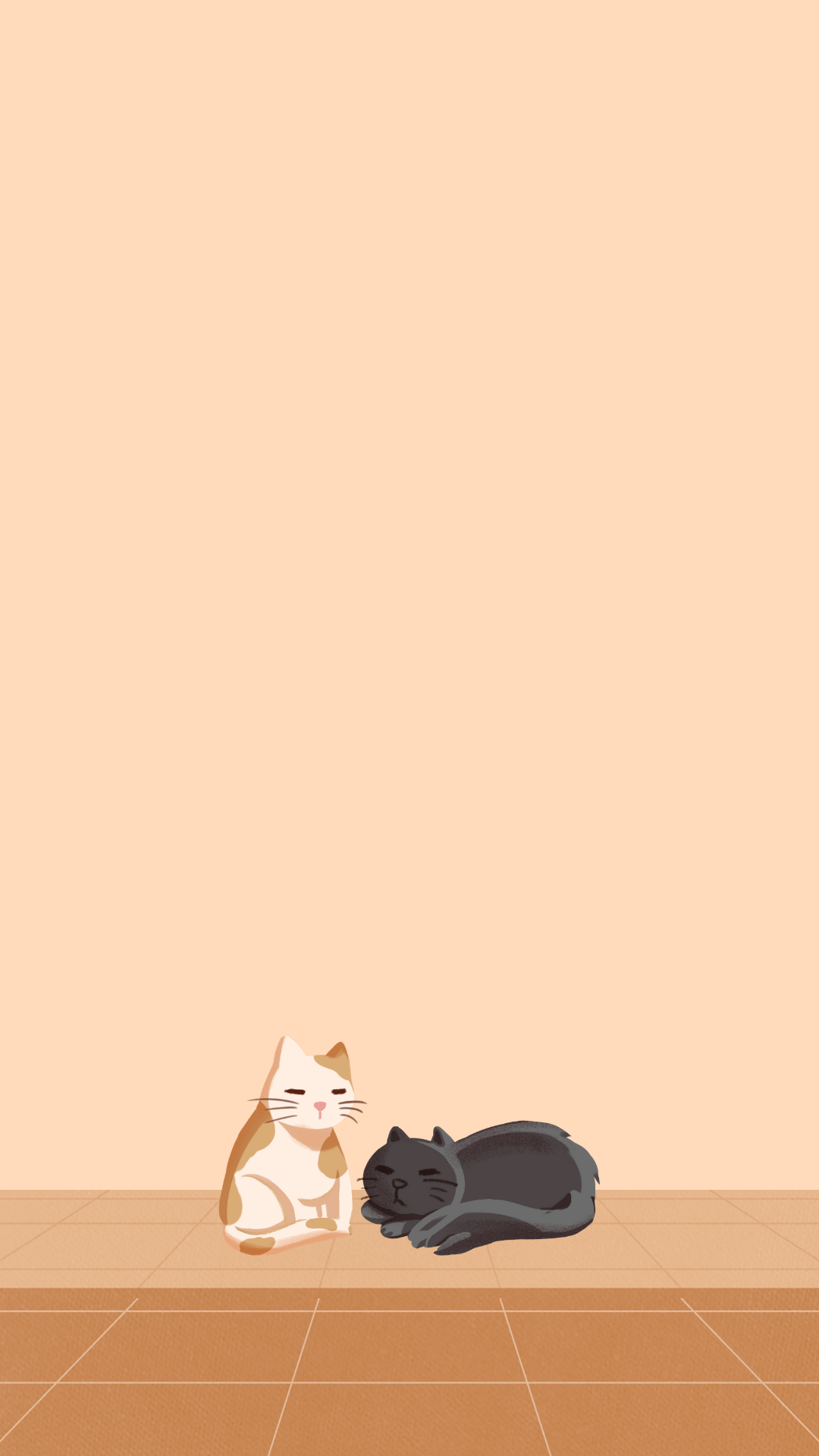 brown illustrated cat phone wallpaper 20241123 174513 0000 807