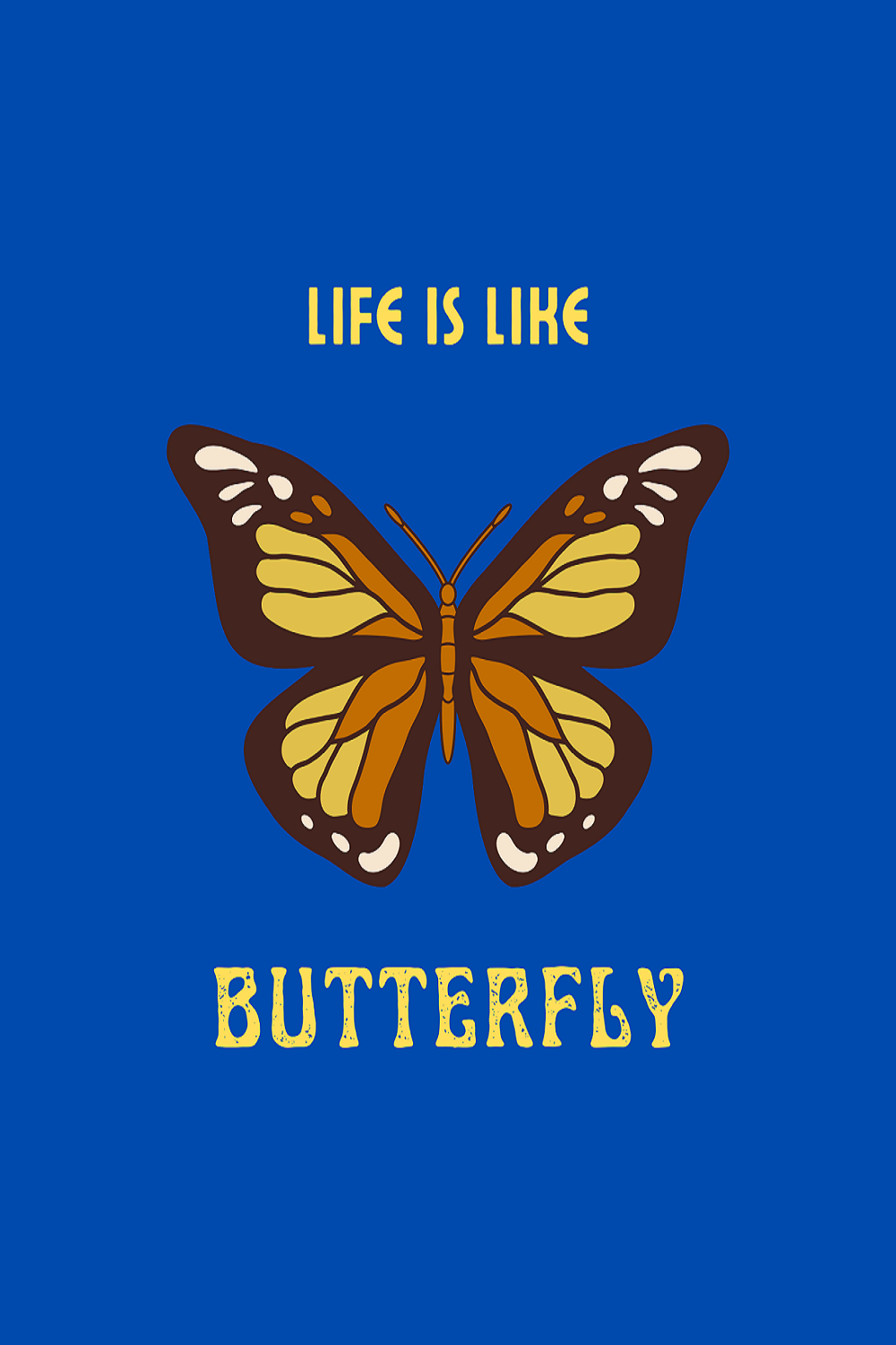 Brown Retro Butterfly Design T Shirt pinterest preview image.