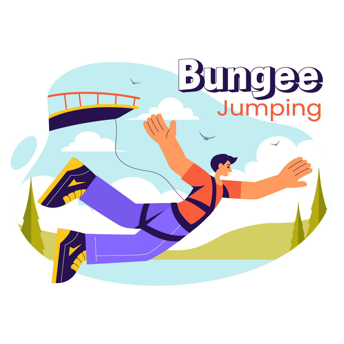 9 Bungee Jumping Sport Illustration cover image.