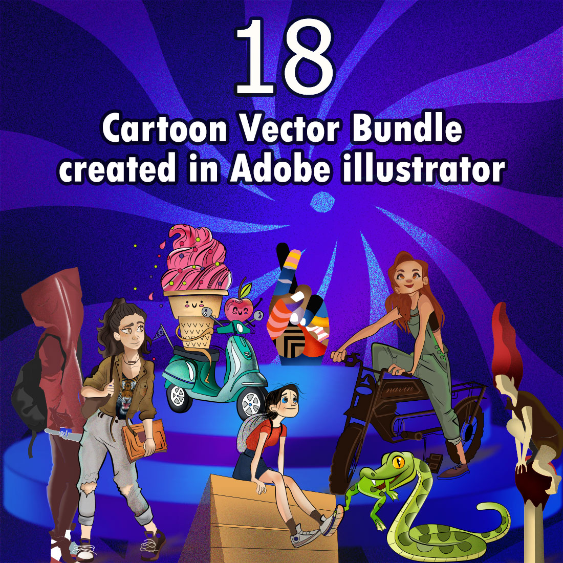 cartoon vector bundle made in adobe illustrator 1 525