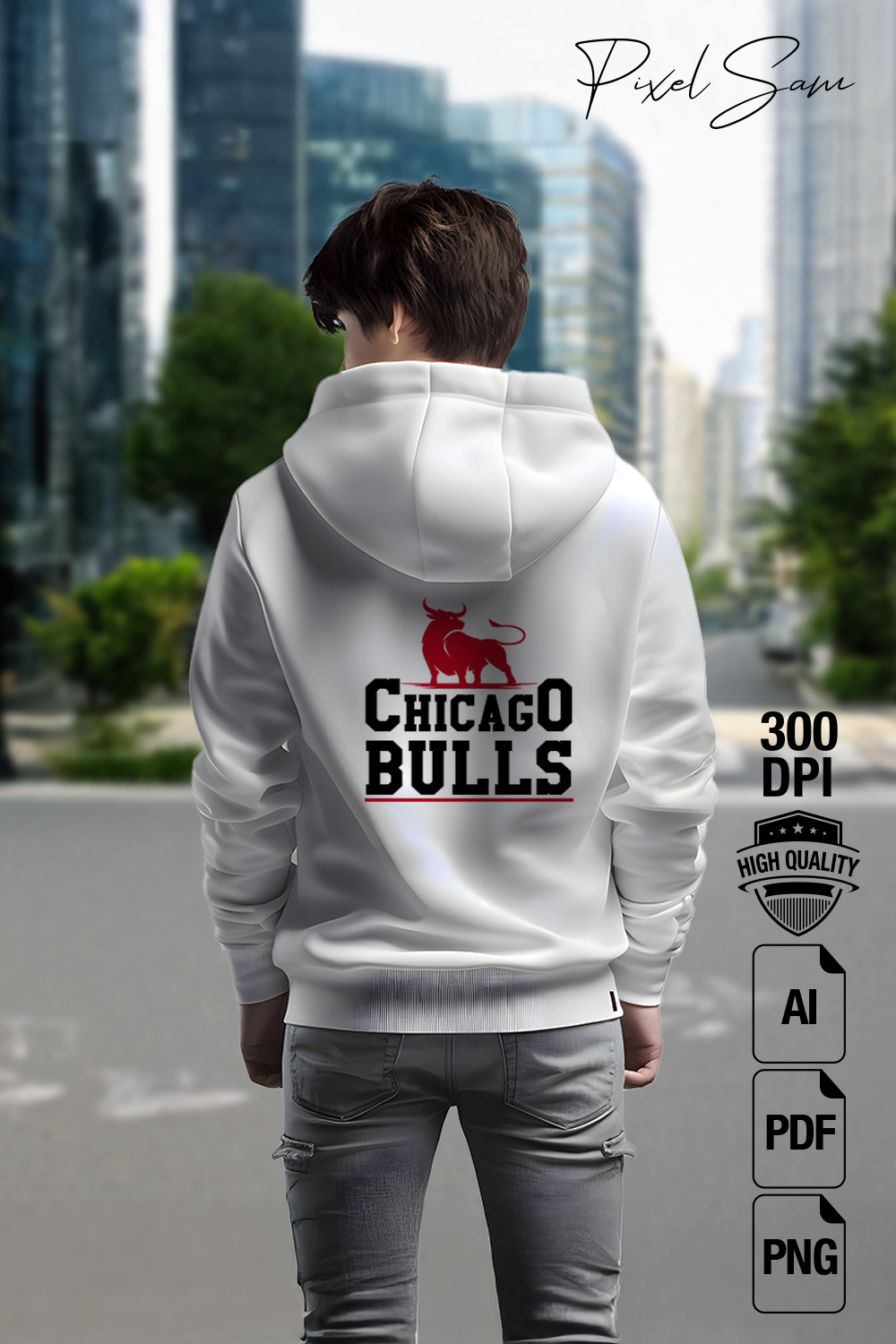 CHICAGO SPORT T-SHIRT DESIGN pinterest preview image.