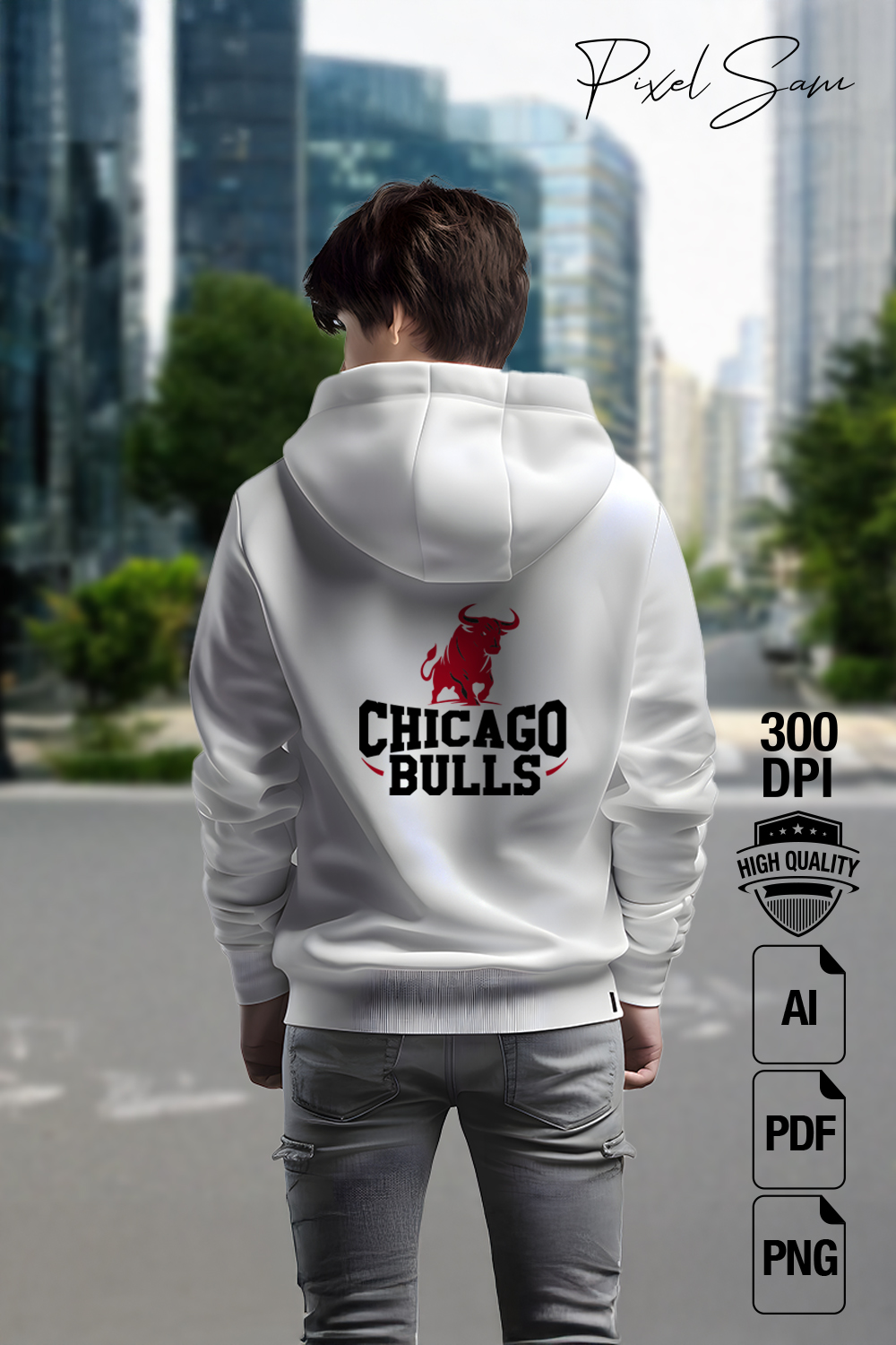 CHICAGO 2 SPORT T-SHIRT DESIGN pinterest preview image.