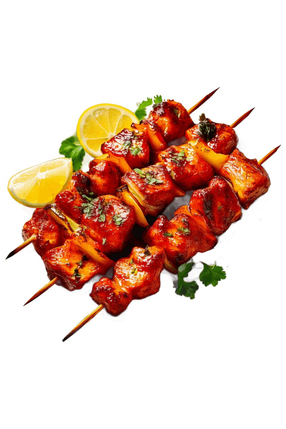 Chicken Tikka Skewers Grilled pinterest preview image.