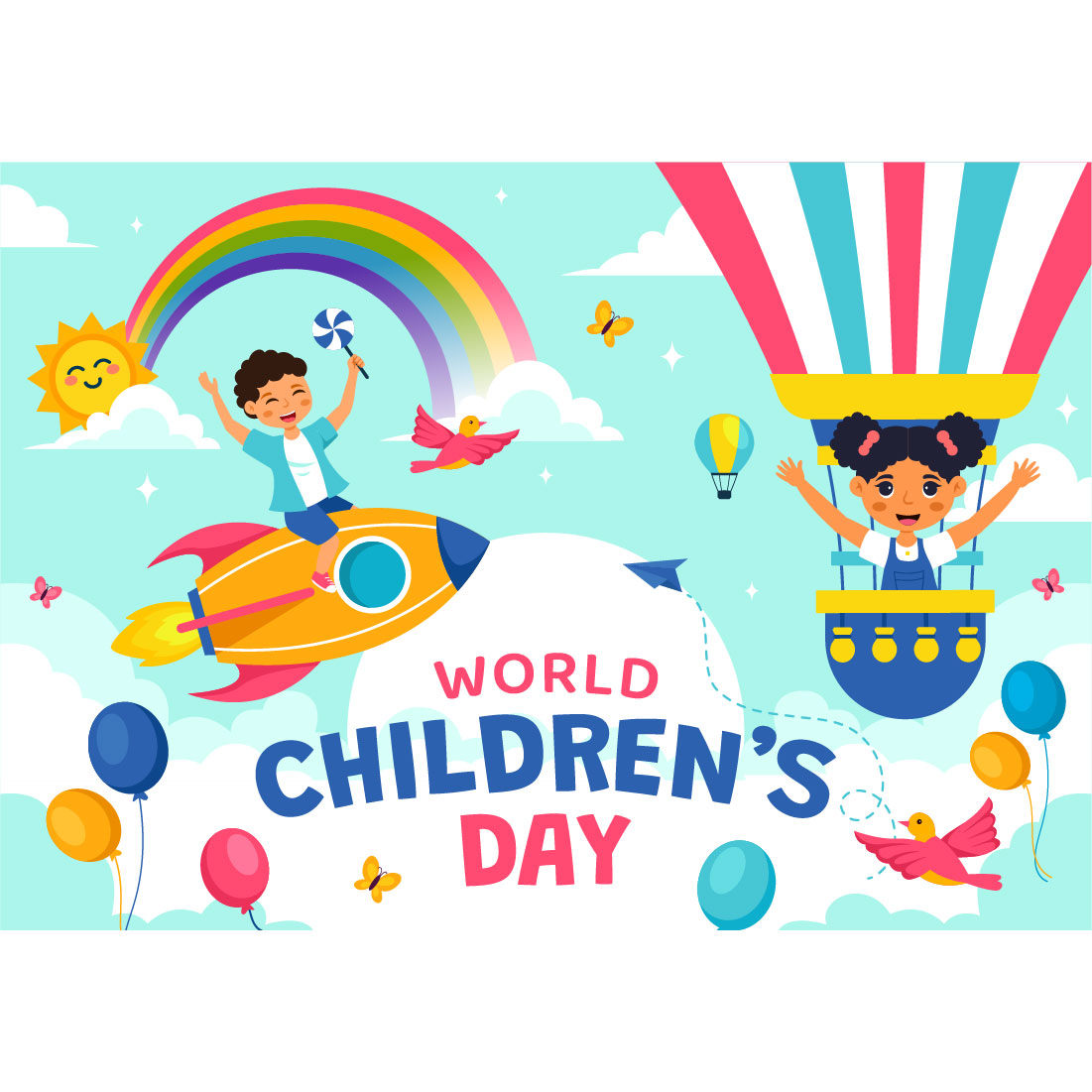 11 World Children's Day Illustration preview image.