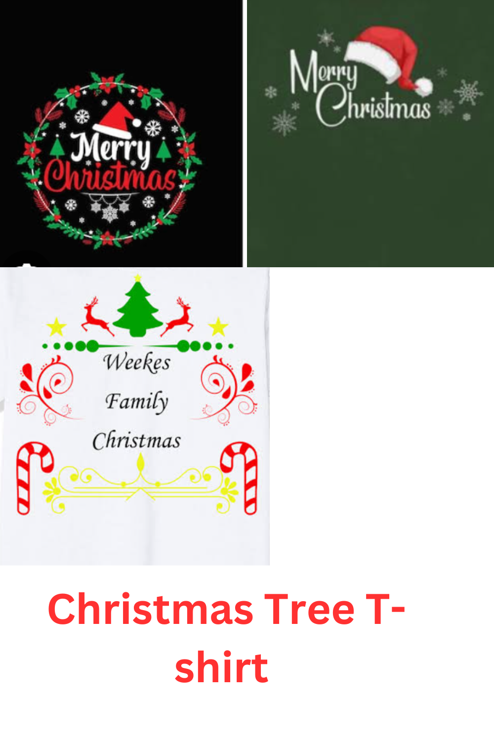 3-Christmas Tree T-shirt pinterest preview image.