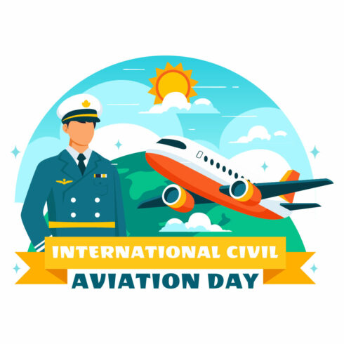 12 Civil Aviation Day Illustration cover image.