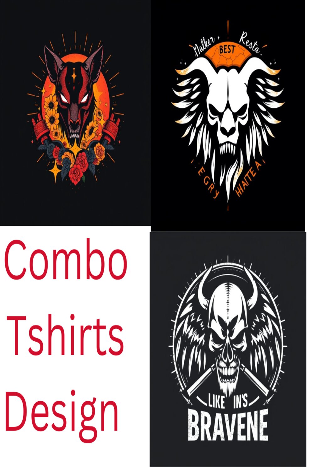 Combo Tshirts Design pinterest preview image.