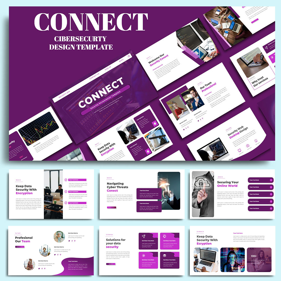 Connect Persentation Template cover image.