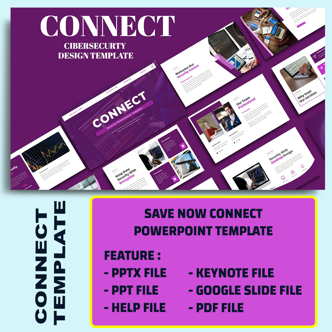 Connect Persentation Template preview image.