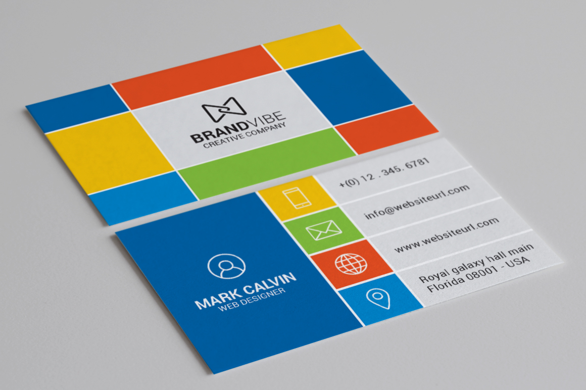 creative flat business card 73 769