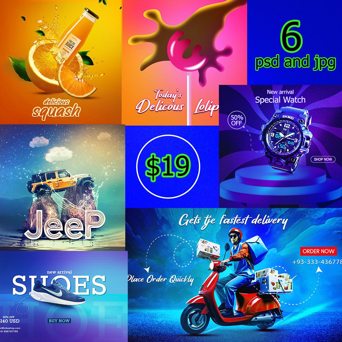 Creative Graphics High Res Psd and Jpg for behance portfolio - $19 preview image.