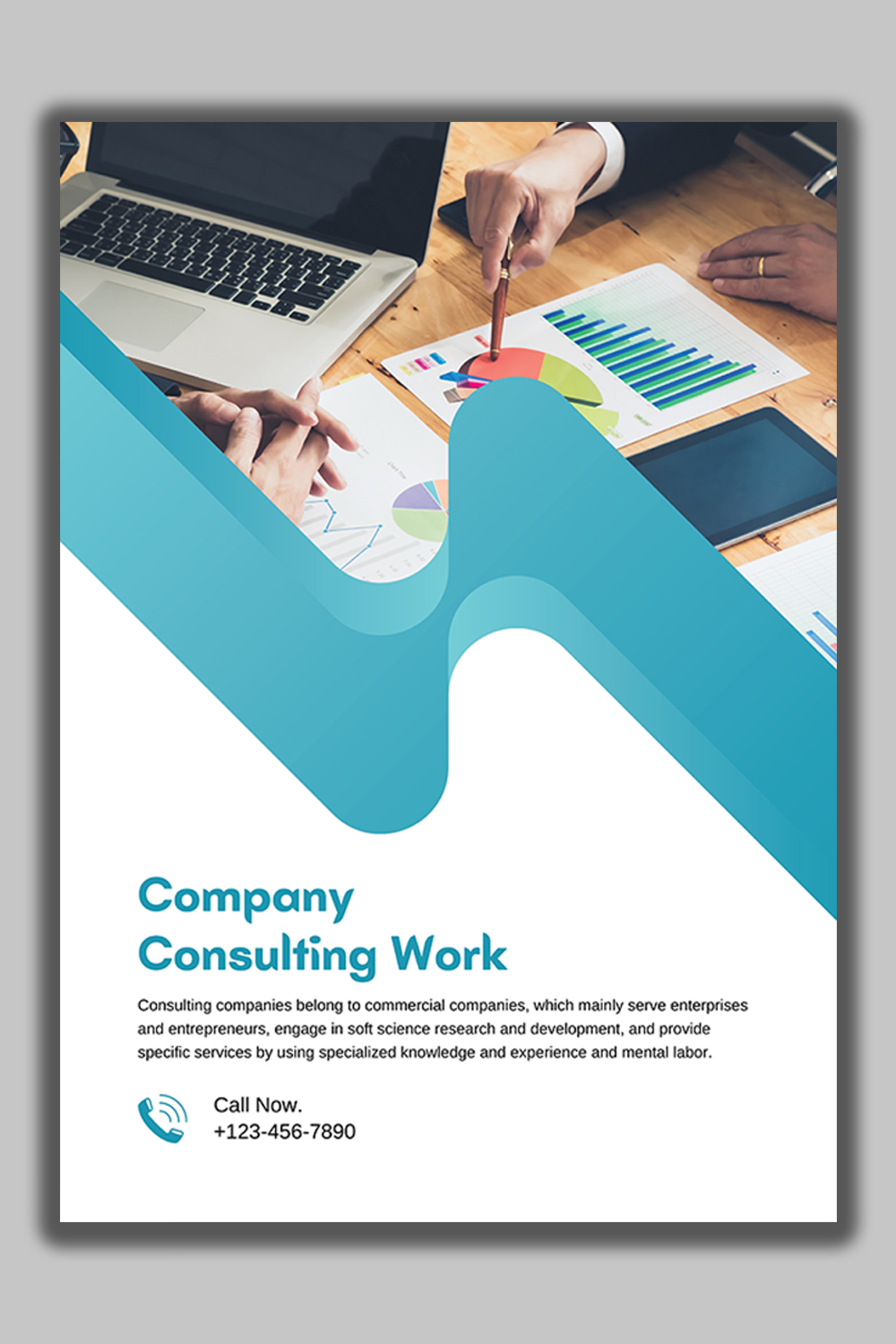 Creative Marketing Business Company A4 Flyer Design pinterest preview image.