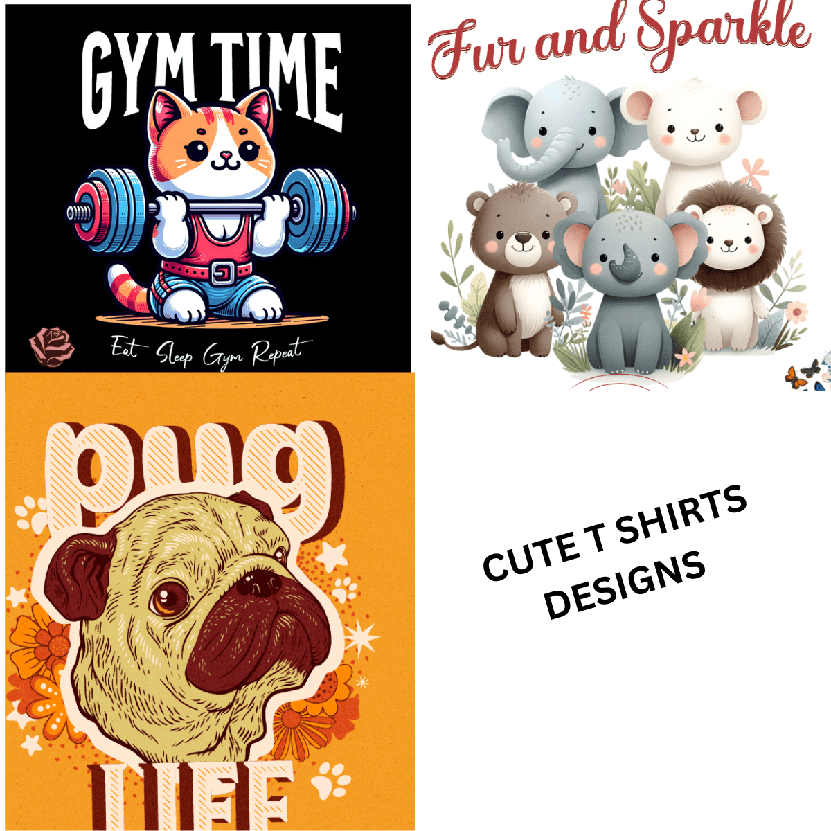 Cute T shirts Designs preview image.