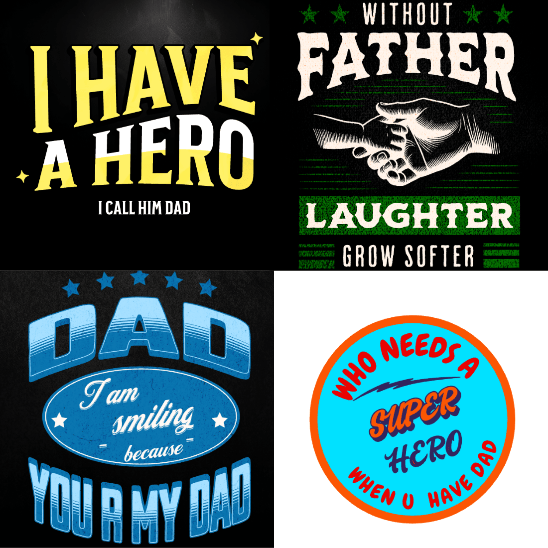 DAD typography T _ shirts preview image.