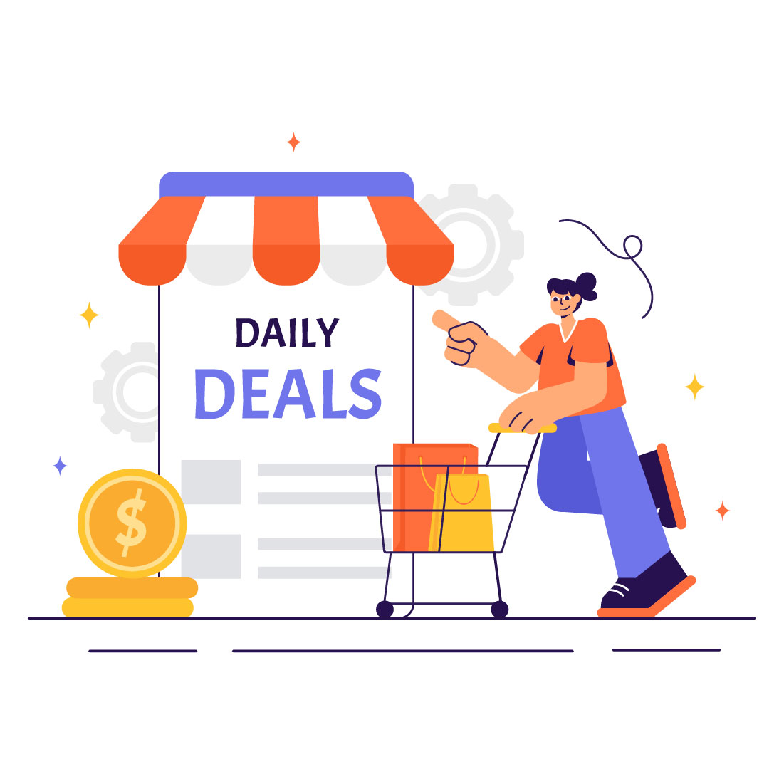 11 Daily Deals of The Day Illustration cover image.