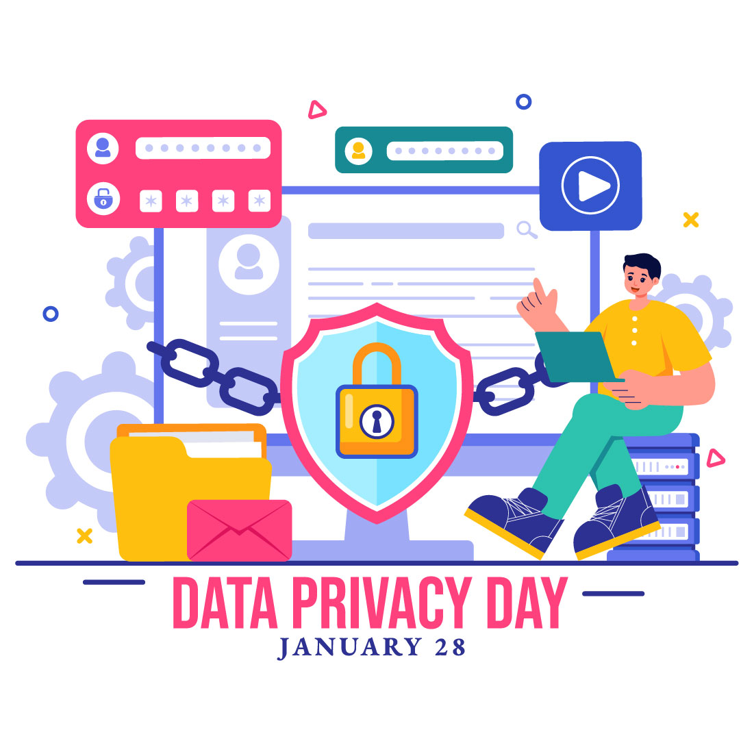 12 Data Privacy Day Illustration cover image.