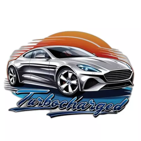 turbocharged car t-shirts cover image.