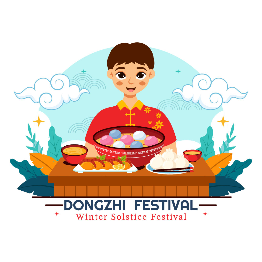 13 Dongzhi or Winter Solstice Festival Illustration preview image.