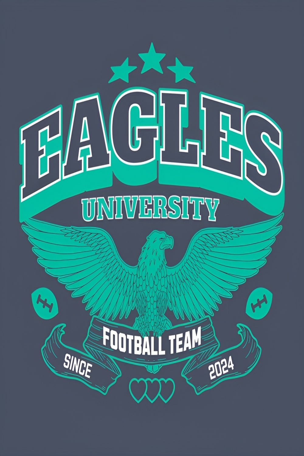 Eagle University Football Team pinterest preview image.