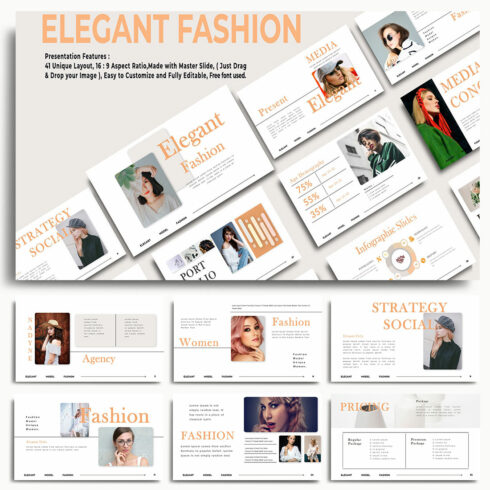 Elegant Fashion Persentation Template cover image.