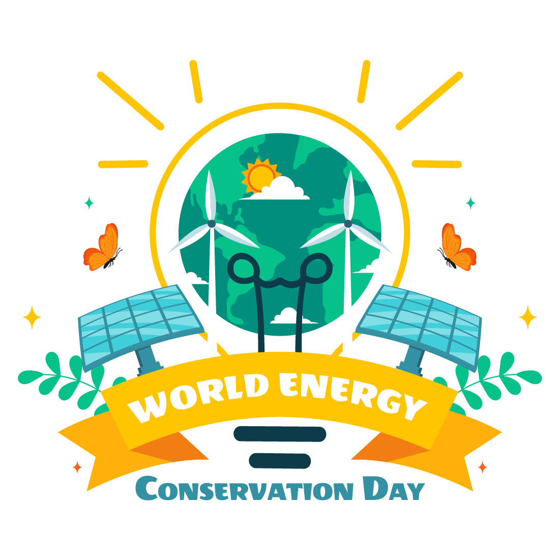 11 World Energy Conservation Day Illustration preview image.