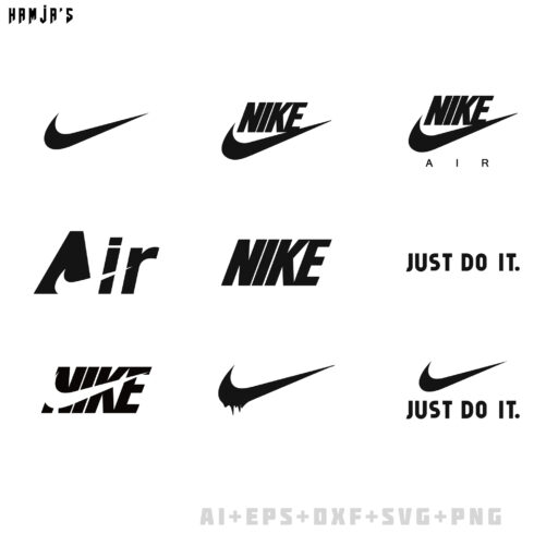 Nike Logo Bundle Layered SVG, Nike Air Cricut file, Cut files, Nike digital vector file, Swoosh Digital download, Png cover image.