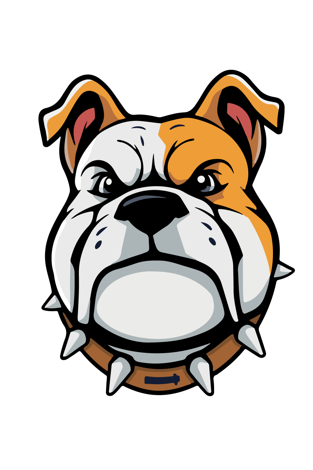 Bulldog Mascot vector design pinterest preview image.