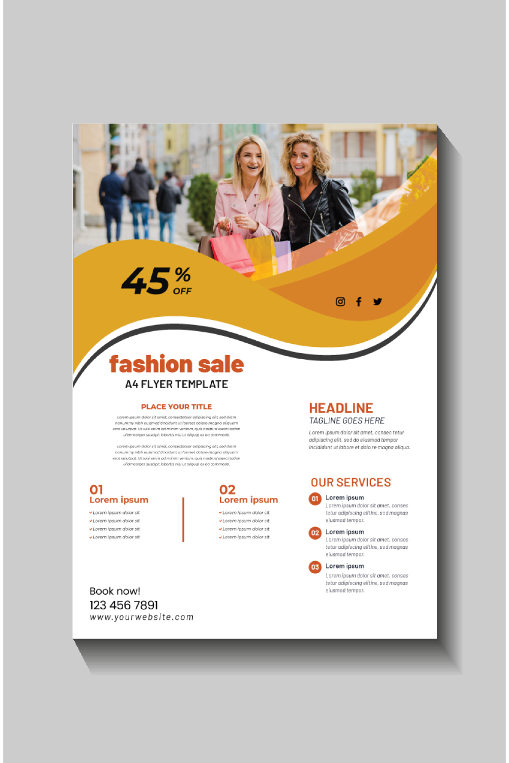 fashion sale social media post and web banner template pinterest preview image.