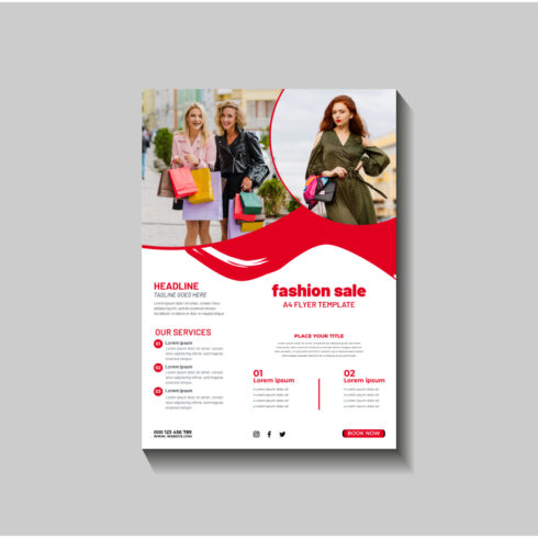 fashion sale social media post and web banner template cover image.