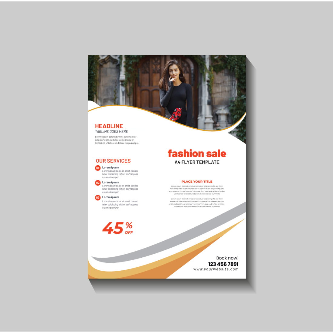 fashion sale social media post and web banner template preview image.