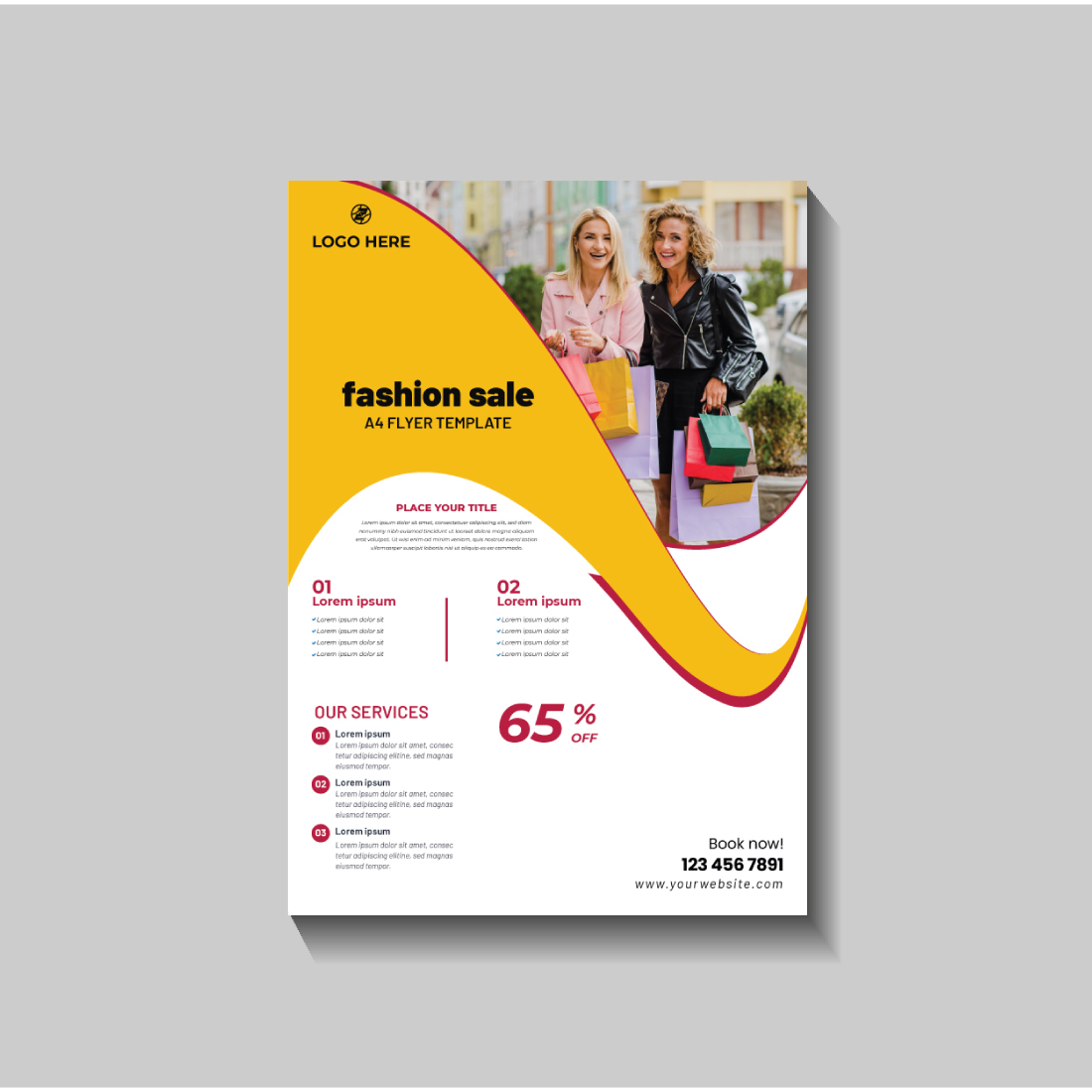 fashion sale social media post and web banner template preview image.