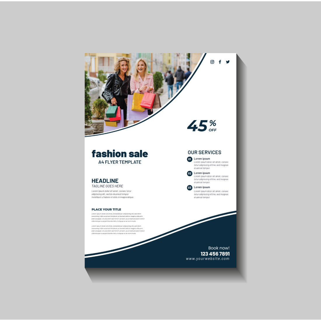 fashion sale social media post and web banner template cover image.