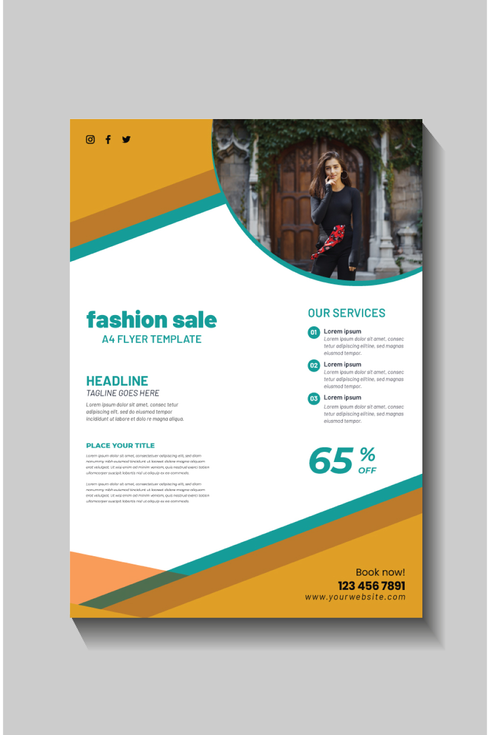 fashion sale social media post and web banner template pinterest preview image.