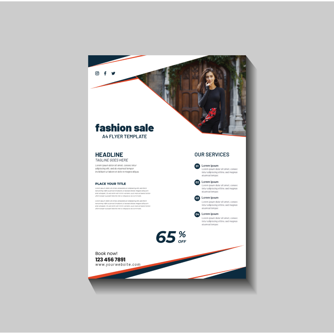 fashion sale social media post and web banner template cover image.