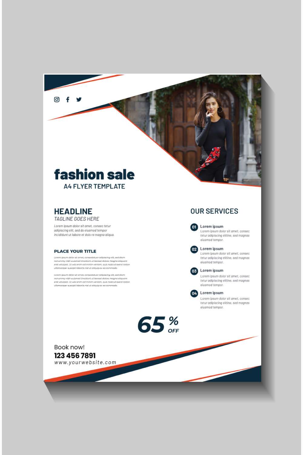 fashion sale social media post and web banner template pinterest preview image.