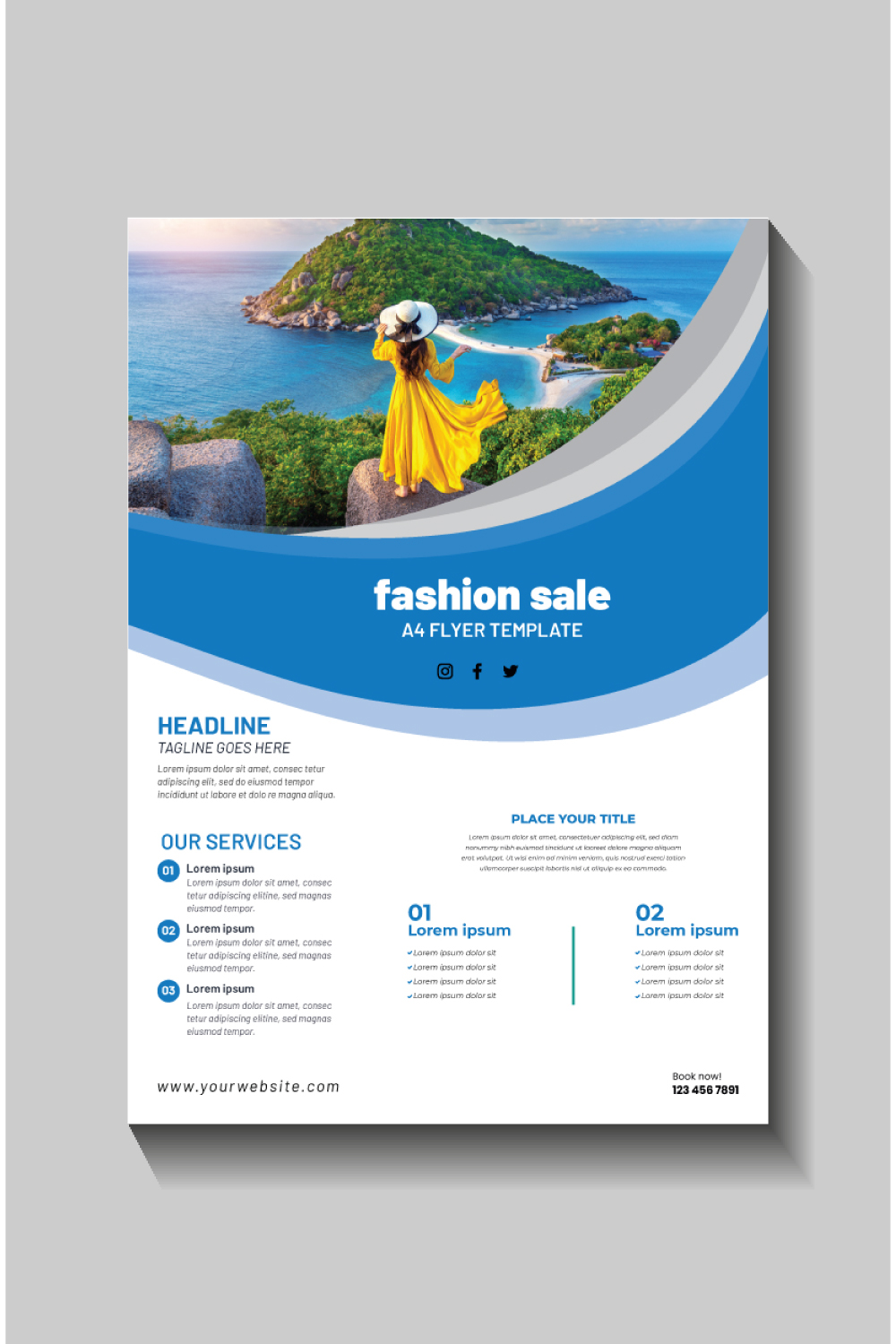 fashion sale social media post and web banner template pinterest preview image.