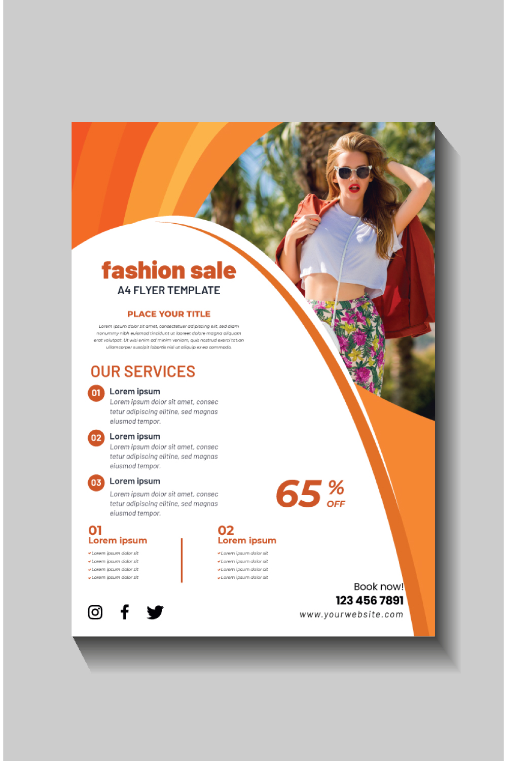 fashion sale social media post and web banner template pinterest preview image.