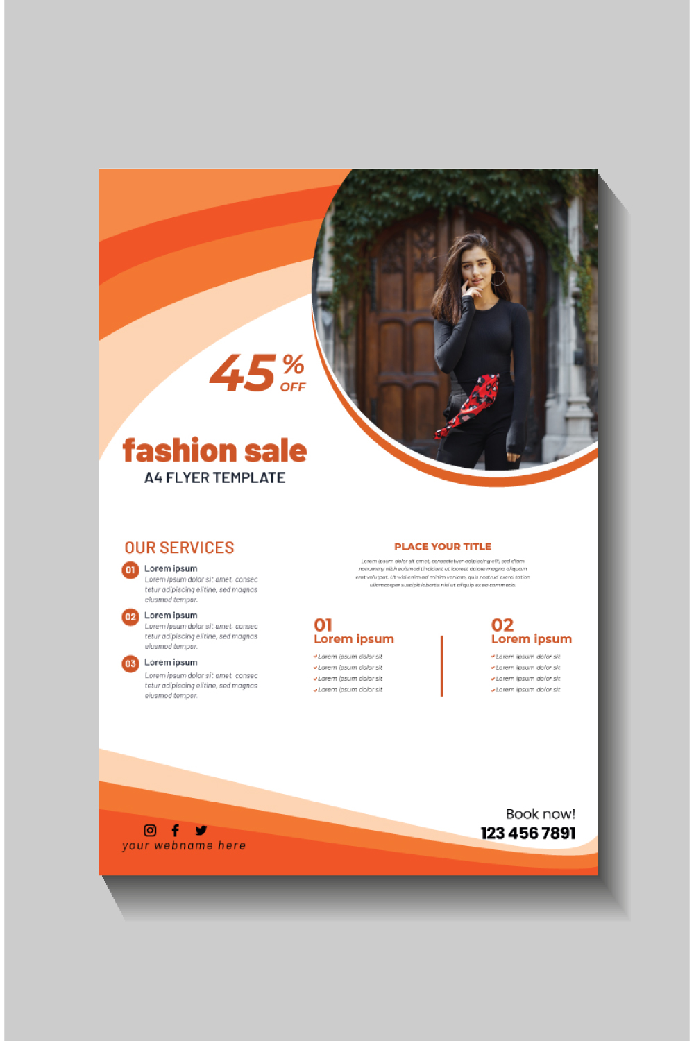 fashion sale social media post and web banner template pinterest preview image.