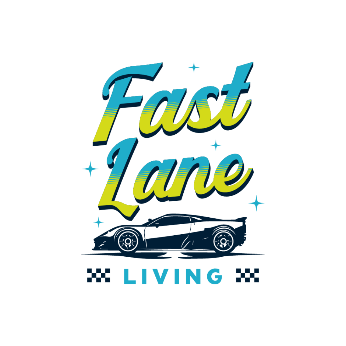 Fast Lane Living t-shirt preview image.