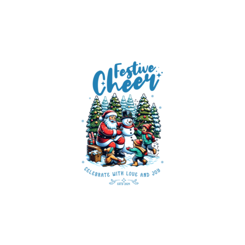 T-shirt Design for Festive Cheer cover image.