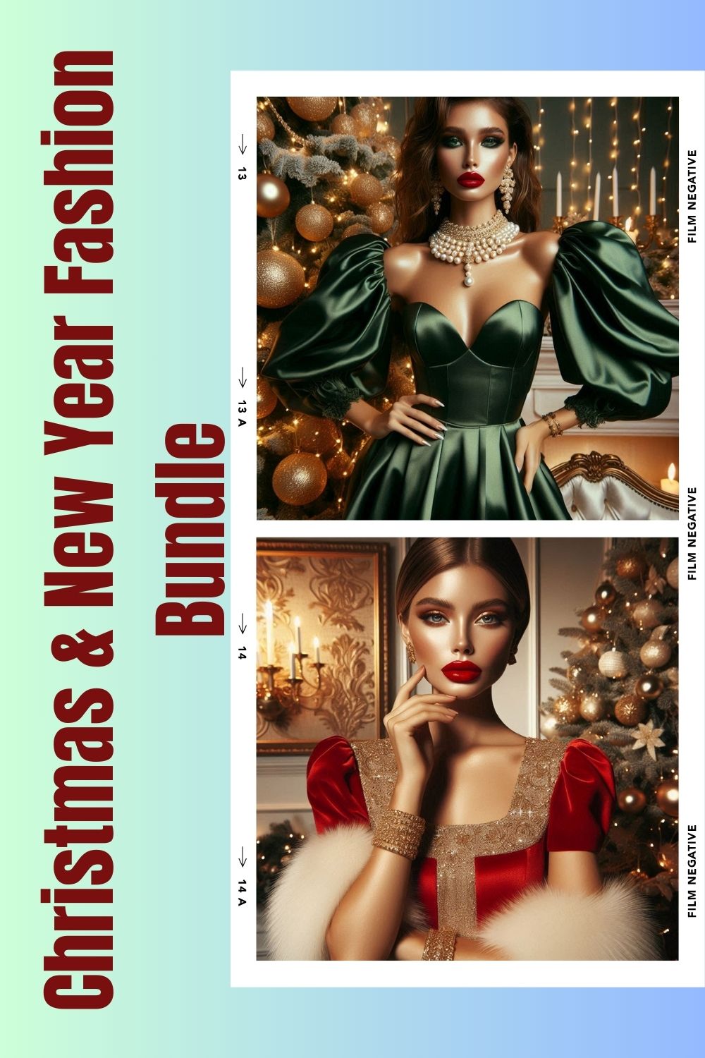 Christmas & New Year Fashion Bundle pinterest preview image.