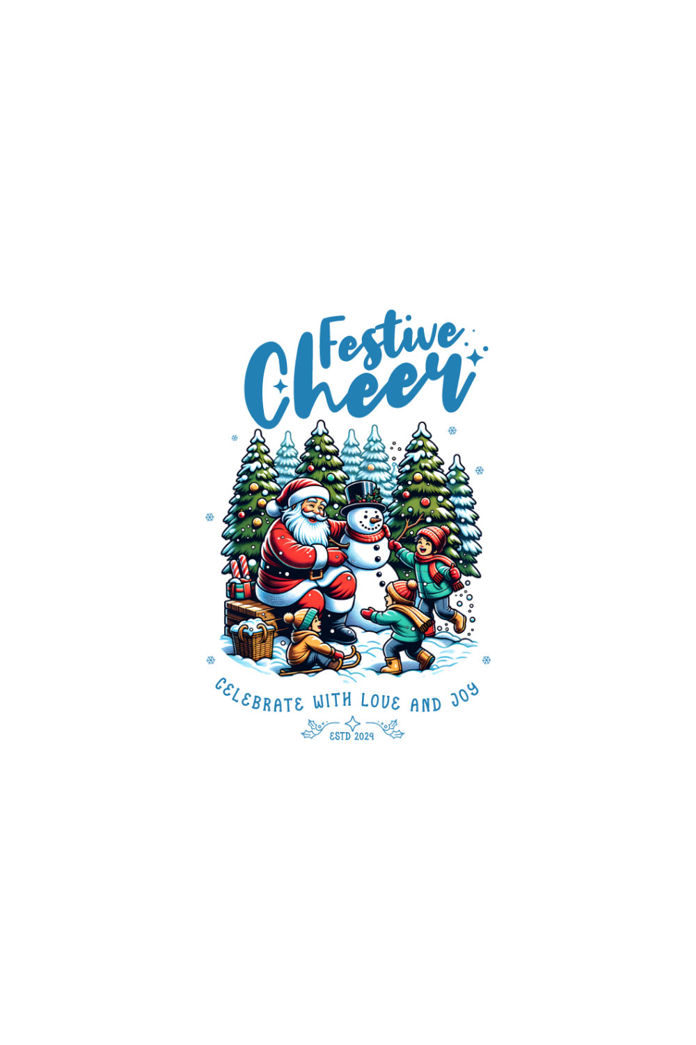 T-shirt Design for Festive Cheer pinterest preview image.