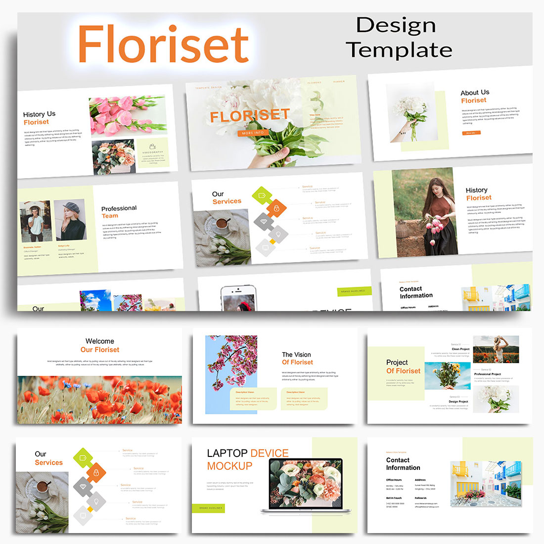 Floriset Persentation Template cover image.